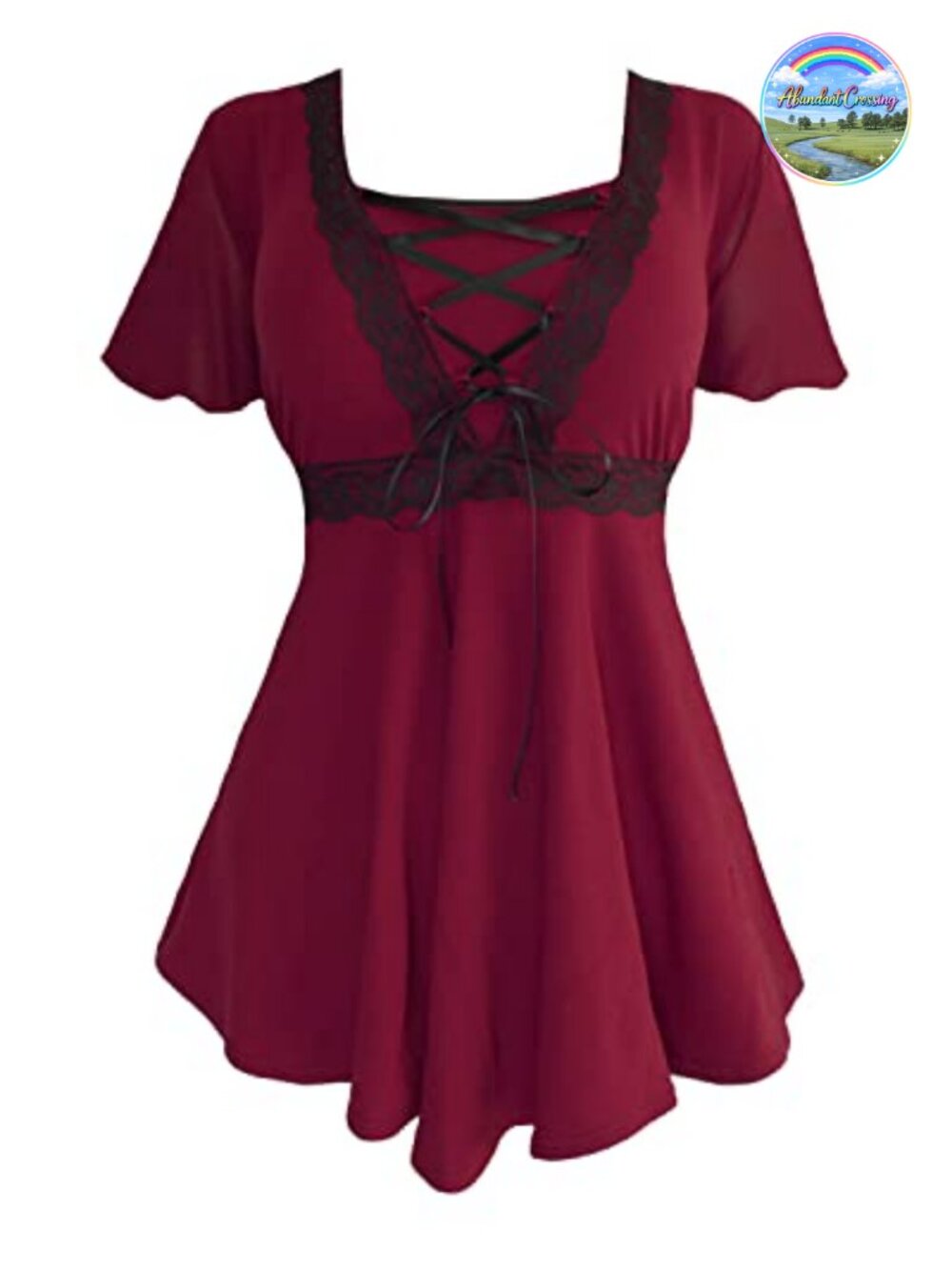 Corset Lace-Up Angel Top Victorian Gothic Grecian Blouse Cosplay